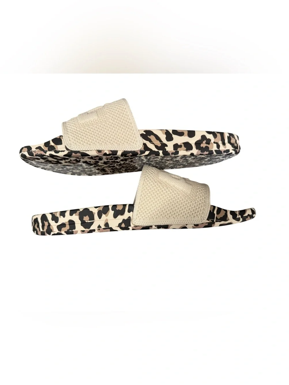 APL Knit Slide Sandals in Parchment/Leopard Men’s Size 11
